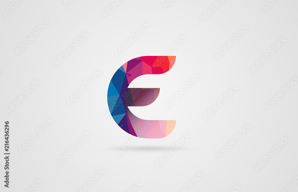 alphabet letter e logo design with rainbow colors alphabet letter e logo design with rainbow colors
