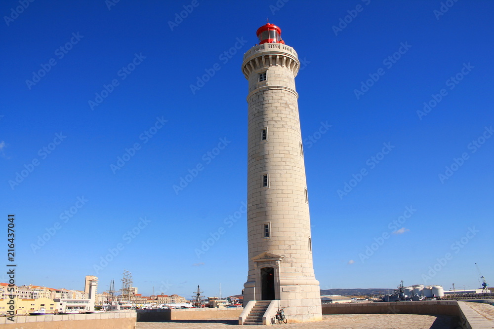 Le phare Saint Louis à Sète, Hérault, Occitanie