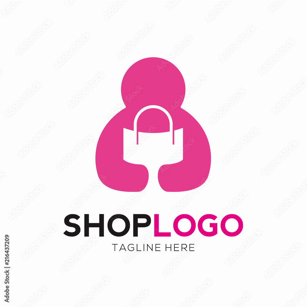Shop Logo Vector Design Concept Shop Logo Vector Design Concept