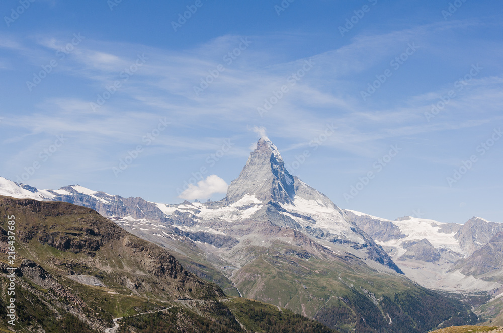 Zermatt, Matterhorn, Wanderweg, Blauherd, Zmuttgletscher, Furggsattel, Furi, Zmutt, Alpen, Wallis, Walliser Berge, Sommer, Schweiz