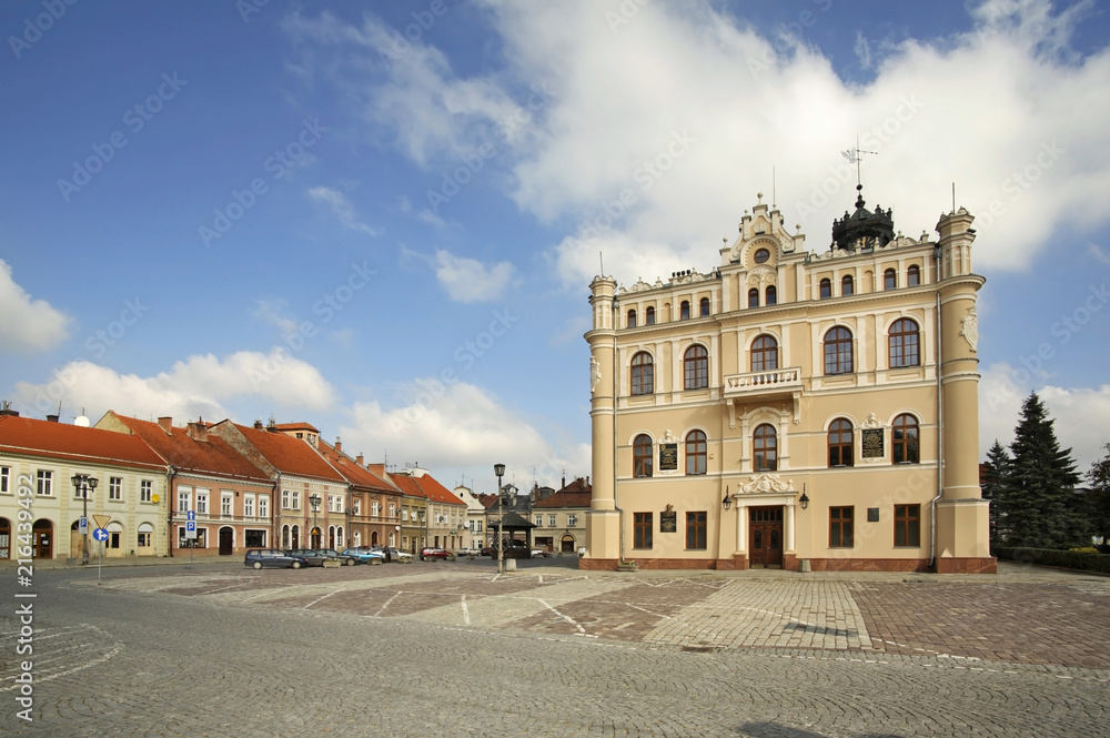 Town Hall at Market square in Jaroslaw. Poland