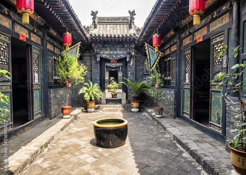 Pingyao Ancient City architecture and ornaments, Shanxi, China photo