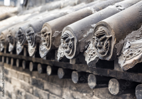 Pingyao Ancient City architecture and ornaments, Shanxi, China