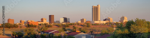 Golden Light hits the Buildings and Landscape of Amarillo Texas