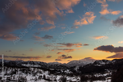 Kvamskogen Mountain at sunrise