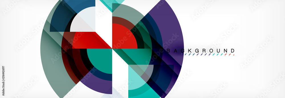 Vector circular geometric abstract background Vector circular geometric abstract background