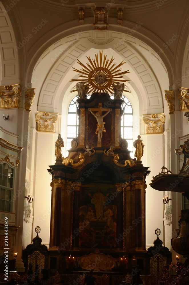 Fototapeta premium Église Saint-Michel de Hambourg (Allemagne) 