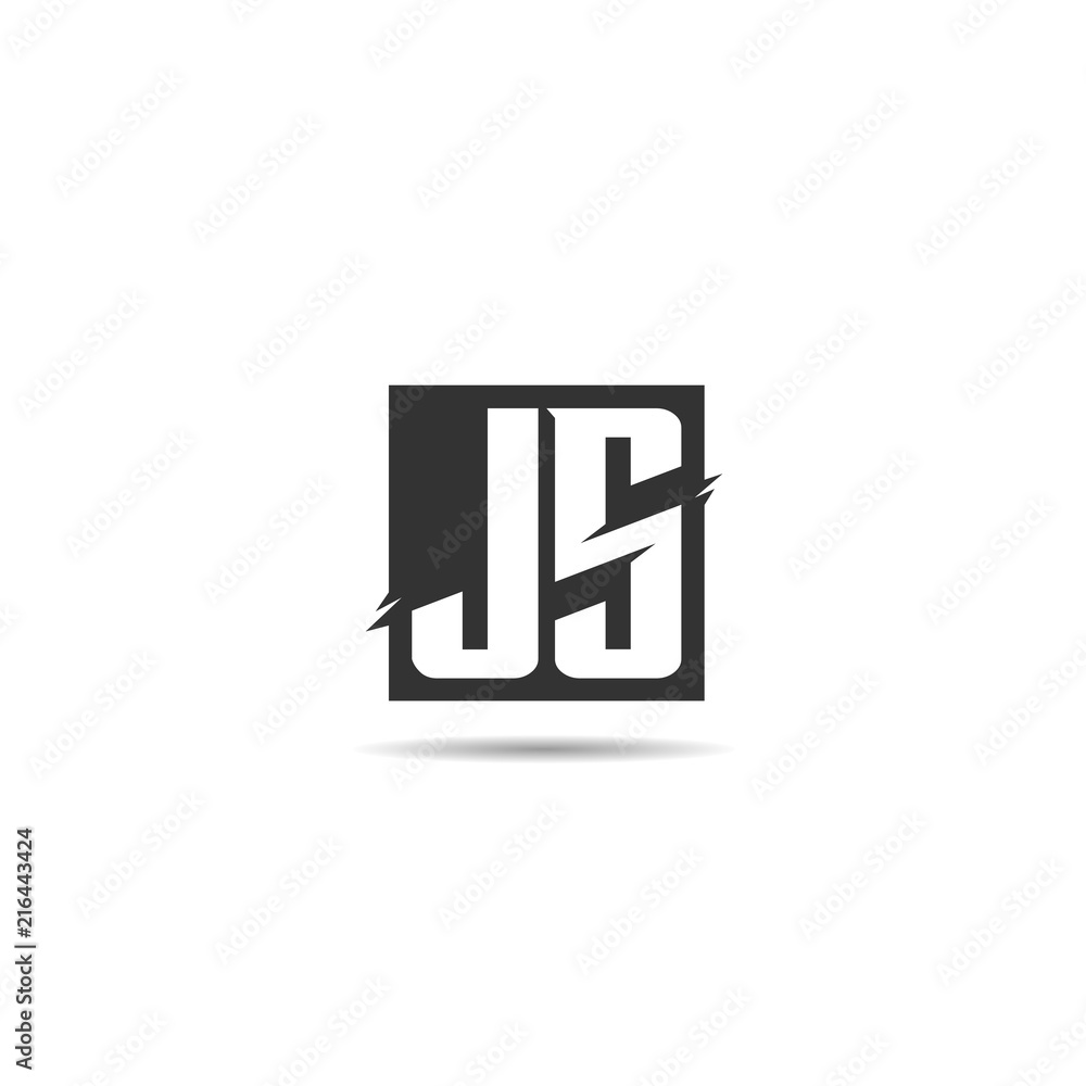 Initial Letter JS Logo Template Design Initial Letter JS Logo Template Design
