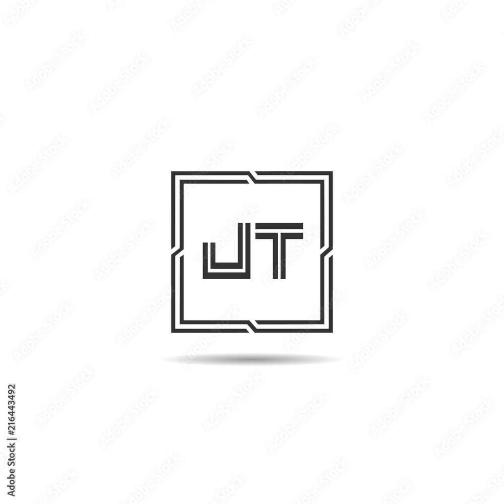 Initial Letter JT Logo Template Design Initial Letter JT Logo Template Design