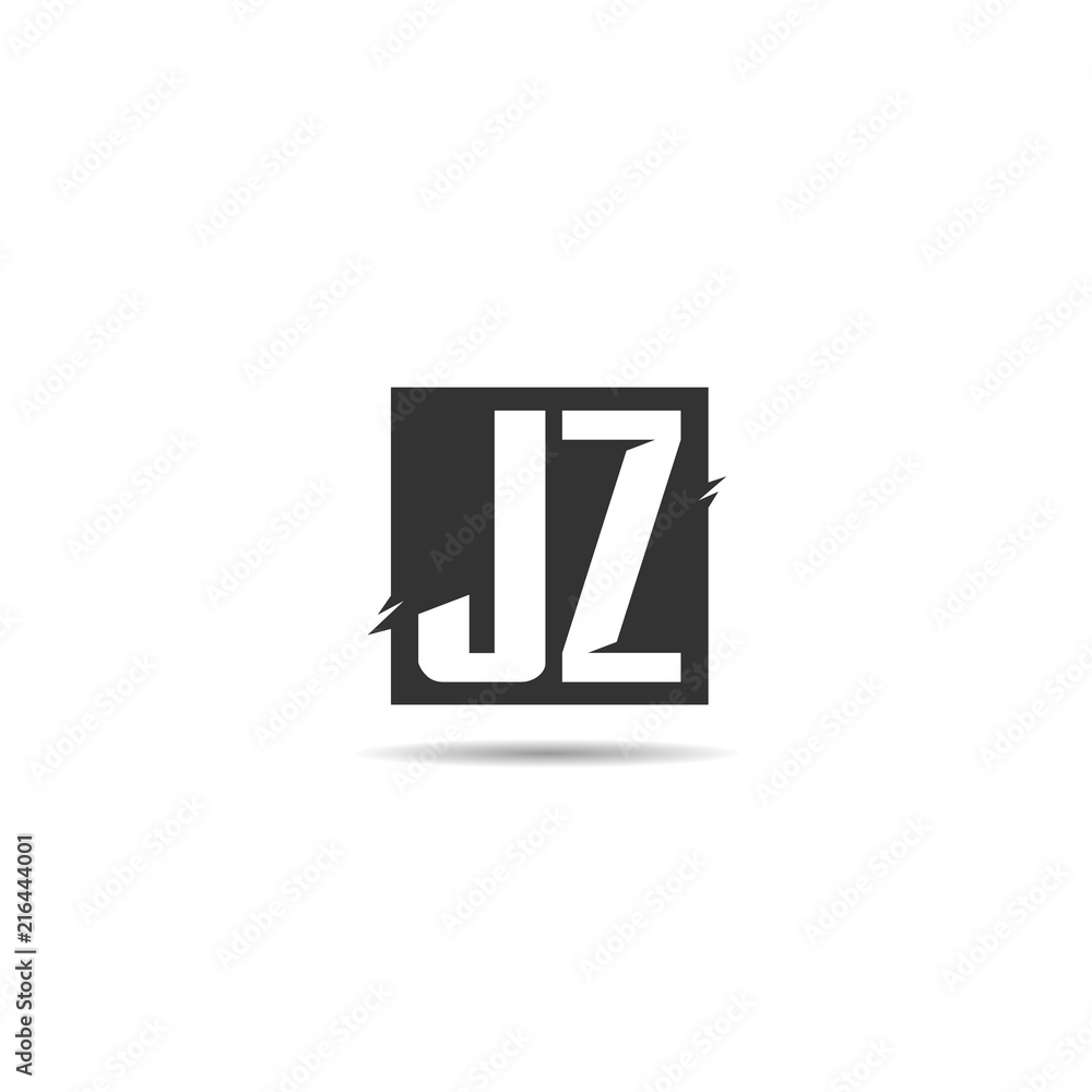 Obraz premium Initial Letter JZ Logo Template Design