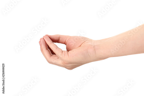 Gesture, isolated on white background