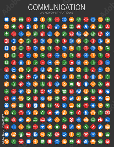 Communication icon set