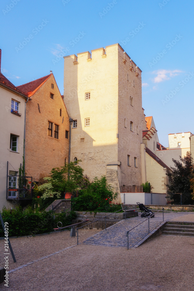 The city of Regensburg in Bavaria Germany