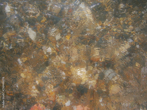 Stones in clear water