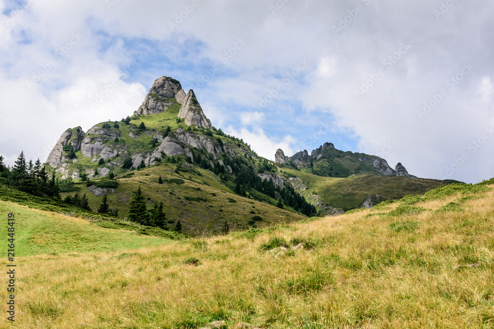 Obraz premium Mountain Landscape. Picturesque rocky peaks in Ciucas Mountain Range, Romania. 