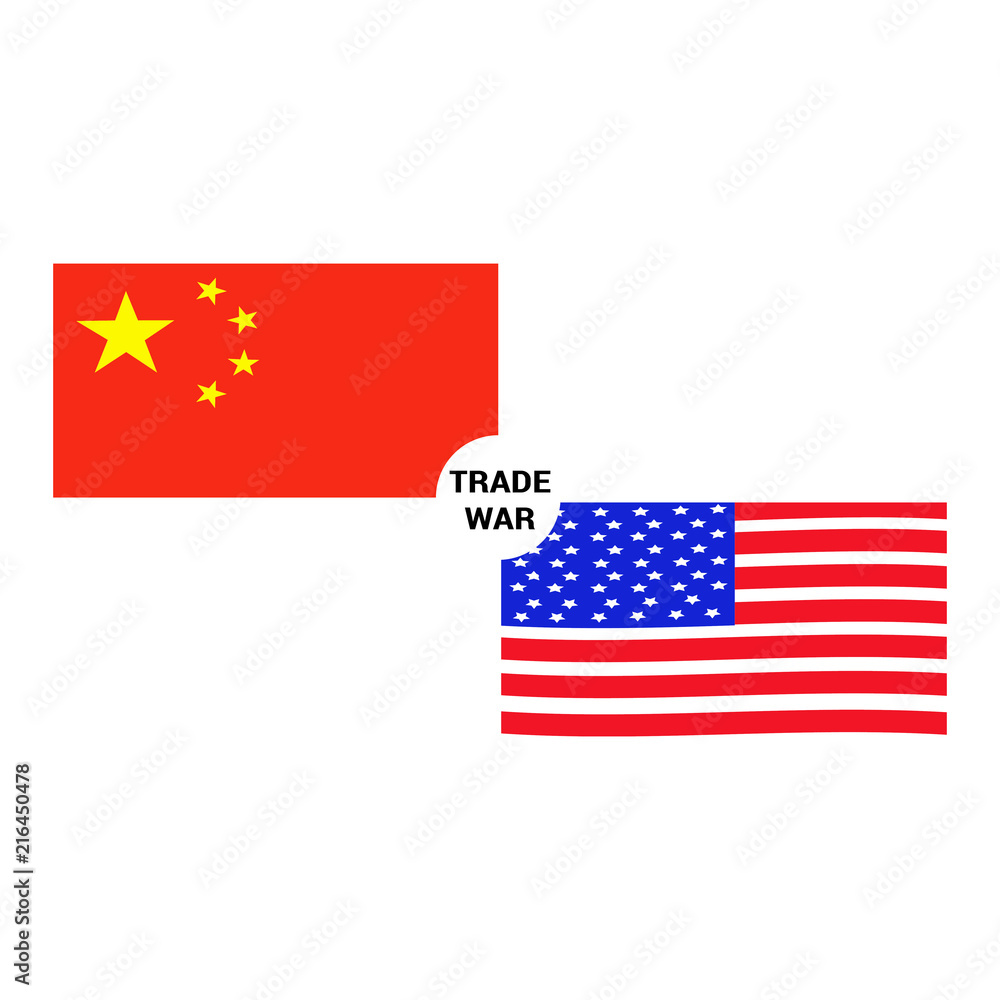 Naklejka premium Trade War Background
