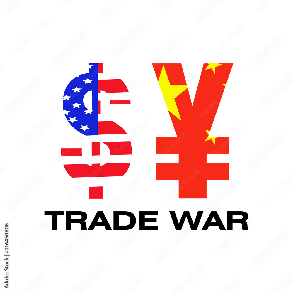 Fototapeta premium Trade War Background