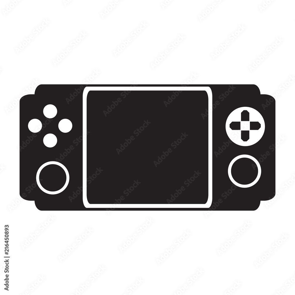 Fototapeta premium Isolated portable videogame console icon