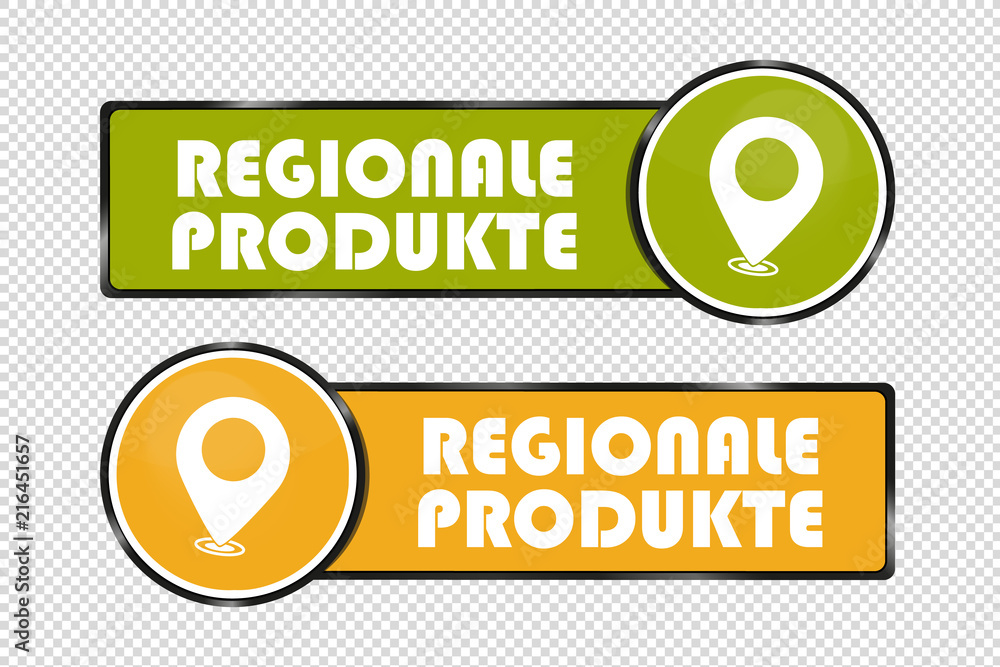 Ταπετσαρία German Square And Circle Buttons Regional Products - Vector Illustration - Isola