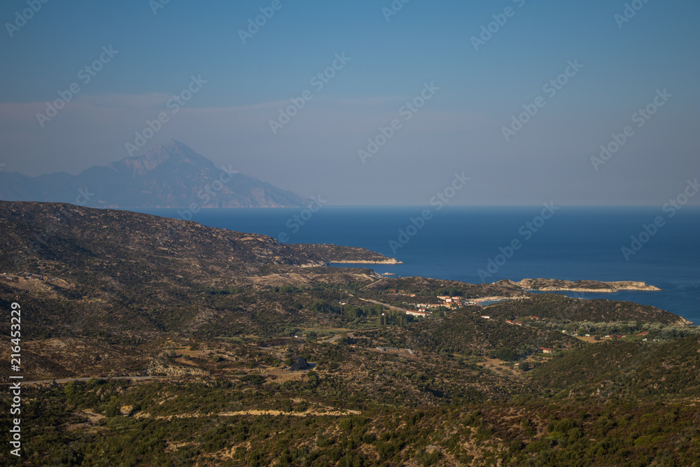 Greek Coast and Mt. Athos