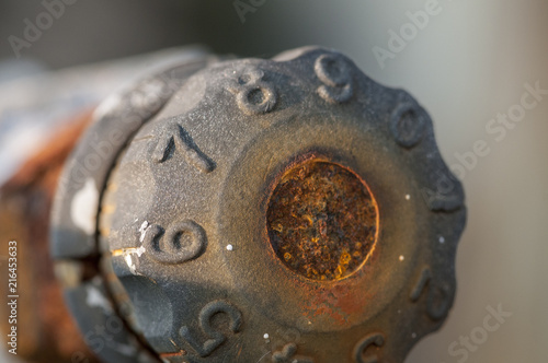 Rusting valve knob