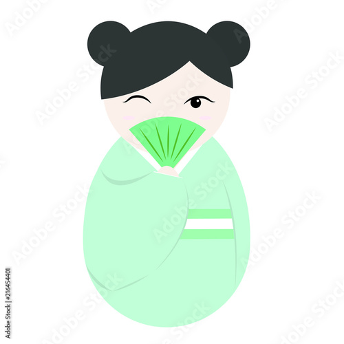 Cute geisha character
