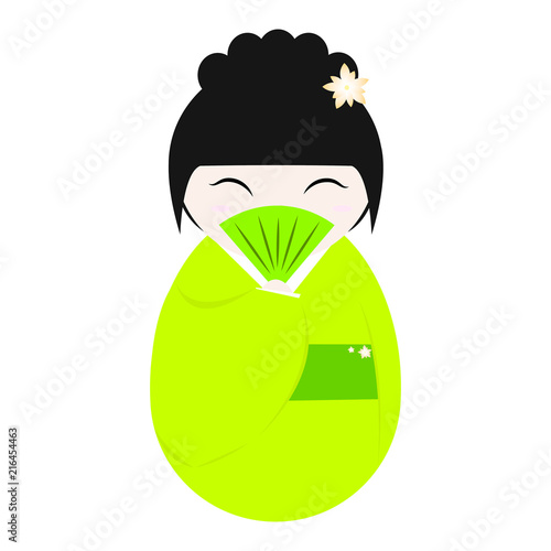 Cute geisha character