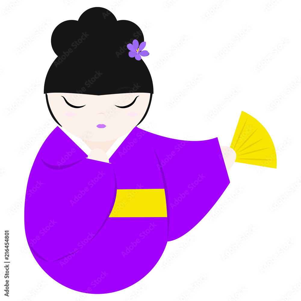 Cute geisha character Cute geisha character