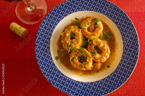 Traditional Italian Rondelli pasta with tomato sauce  photo