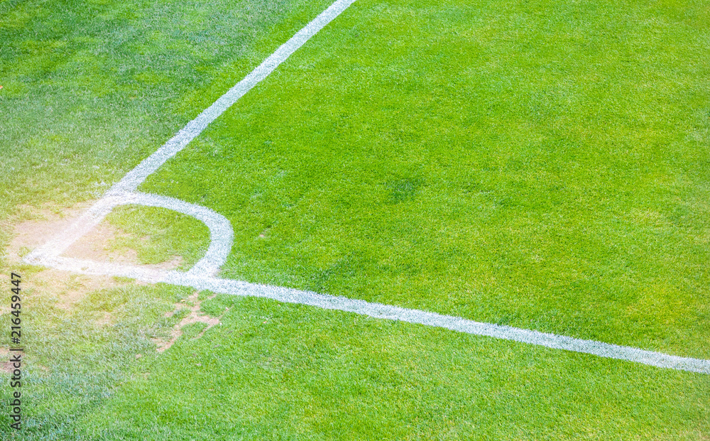Obraz premium Soccer field corner