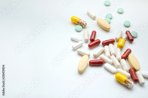 Assorted pills colorful