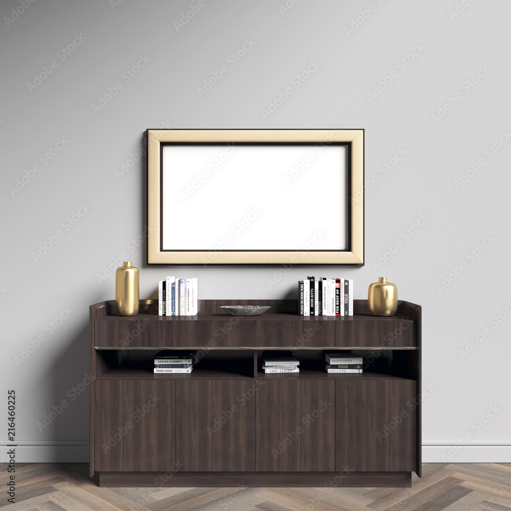 Poster Mockup Interior with Decorations Poster Mockup Interior with Decorations