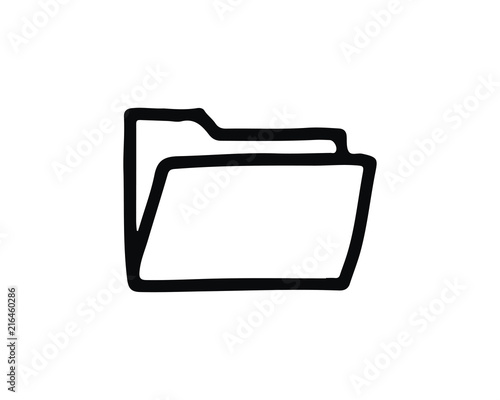 folder hand drawn icon , designed for web and app