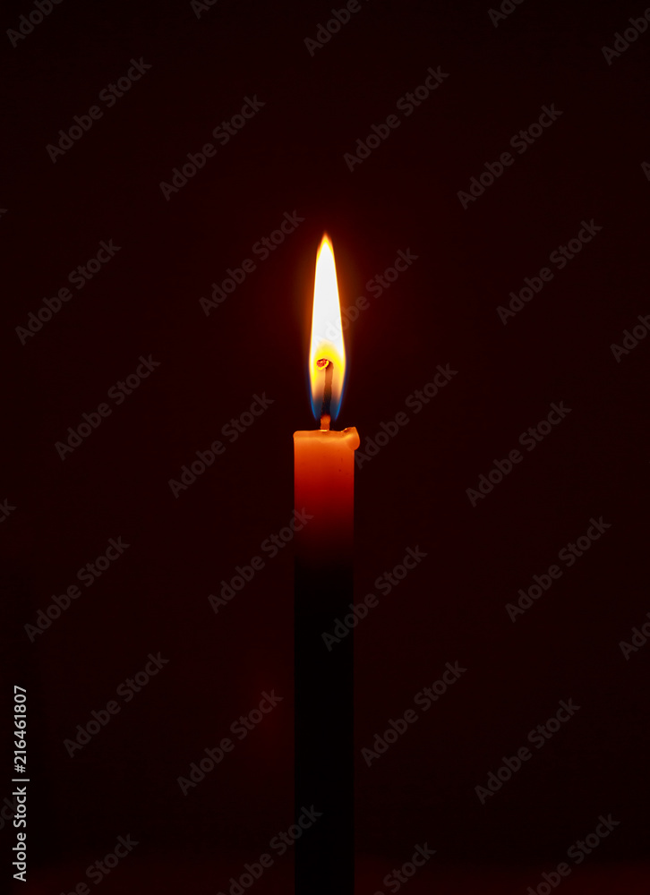 Candle light in the darkness. Candle light in the darkness.