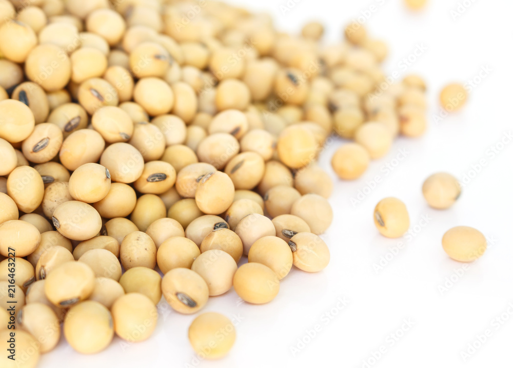 soy bean plant seed pile healthy vegetable food on white background soy bean plant seed pile healthy vegetable food on white background