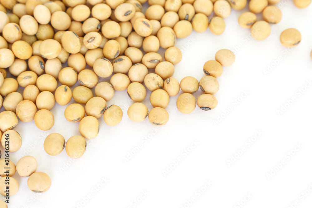 soy bean plant seed pile healthy vegetable food on white background soy bean plant seed pile healthy vegetable food on white background