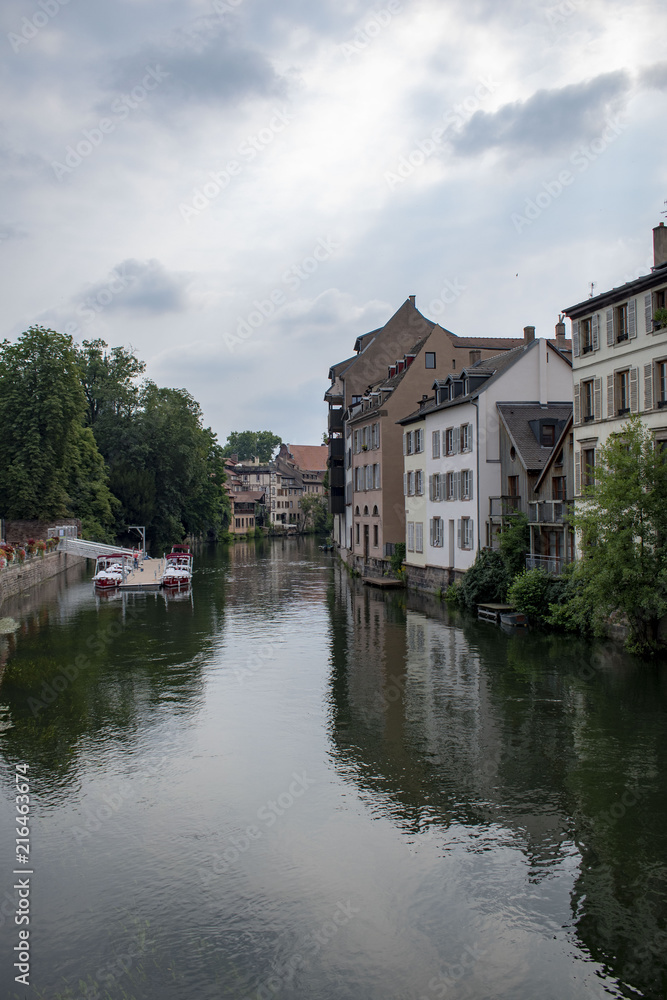 canal in strasbourg typical homes