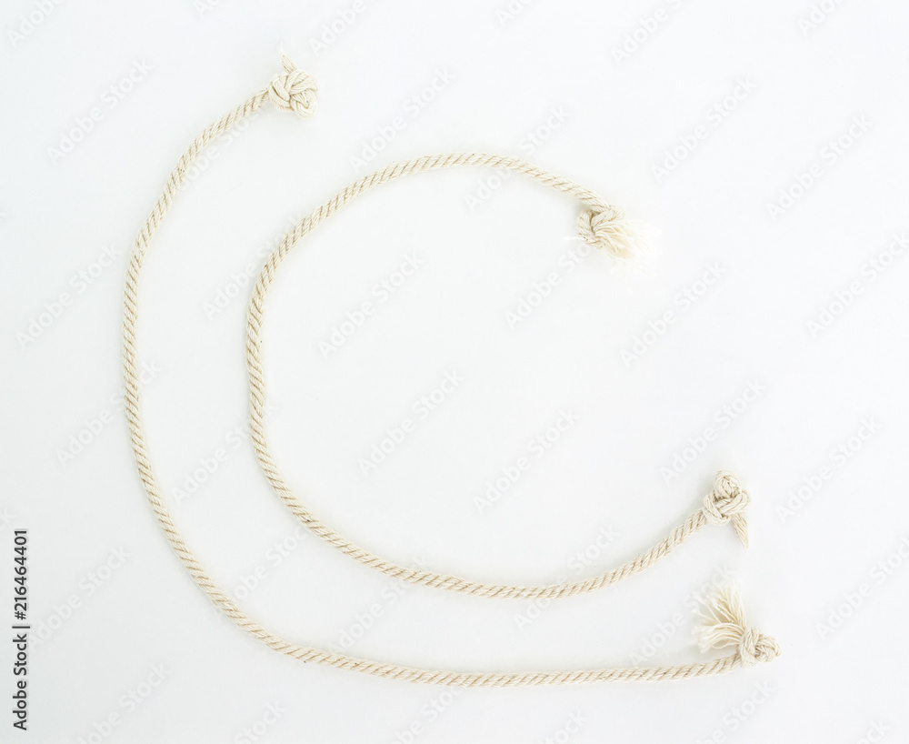 rope on white background. rope on white background.