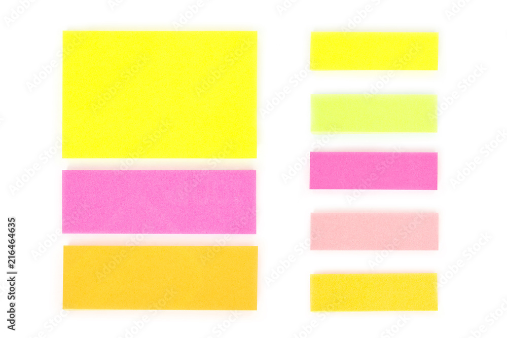 post it note paper on white background.
