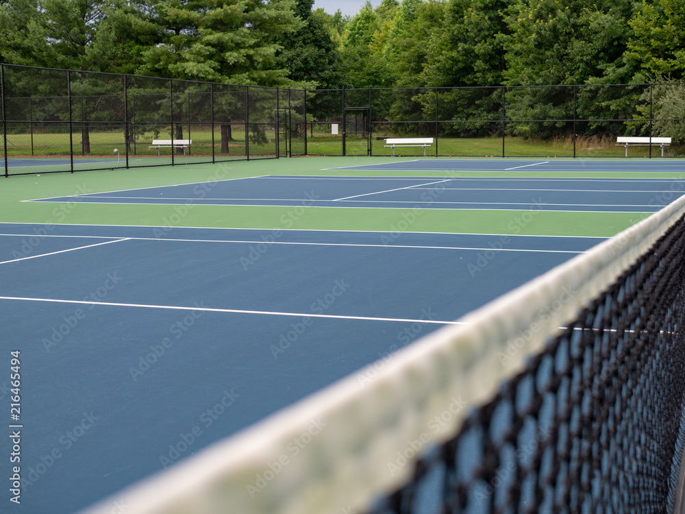 custom made wallpaper toronto digitalClose view of tennis court net with background courts in focus