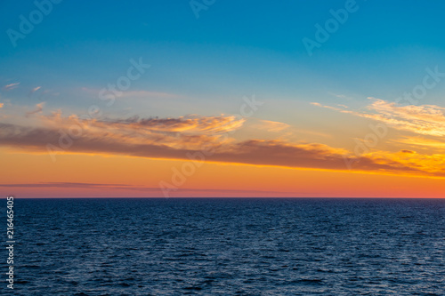 Beautiful seascape of Baltic sea near Riga, Latvia seen from the deck of the ship © phichak