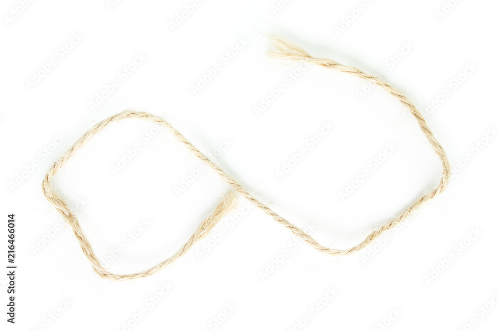 Fototapeta premium rope knot string twine brown nautical