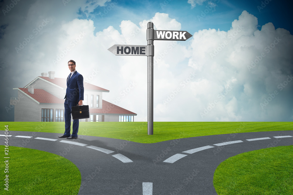 Work life or home balance business concept Work life or home balance business concept