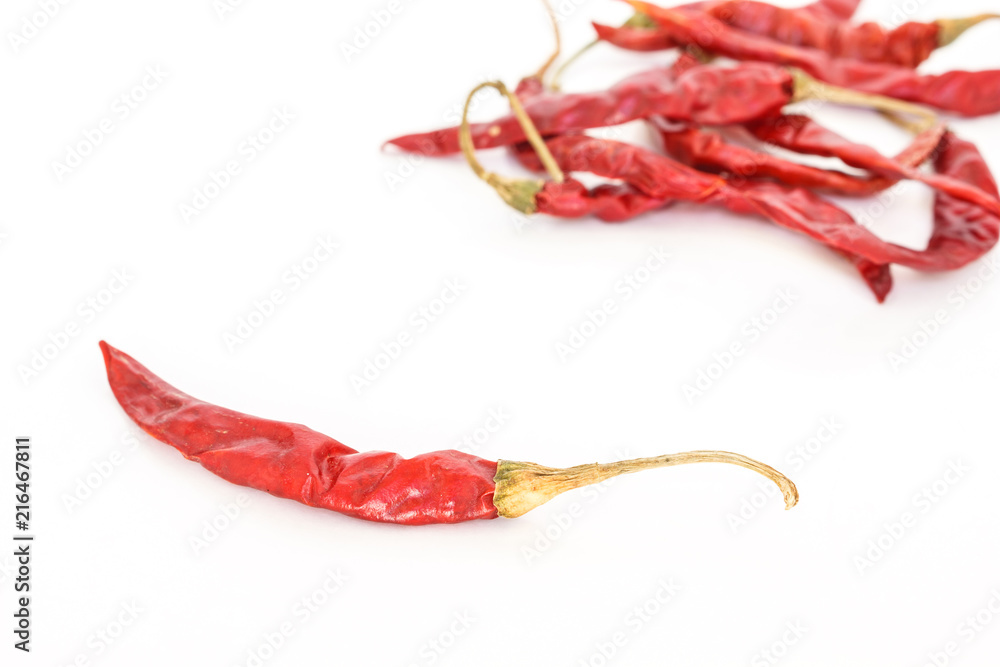 The Red Chili Pepper isolated on white background