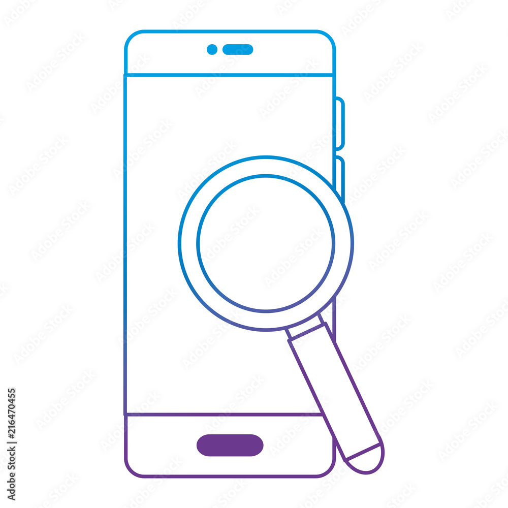 smartphone device with magnifying glass smartphone device with magnifying glass