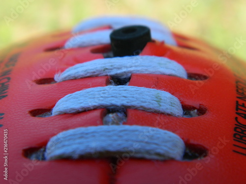 Close up of an Australian rules football