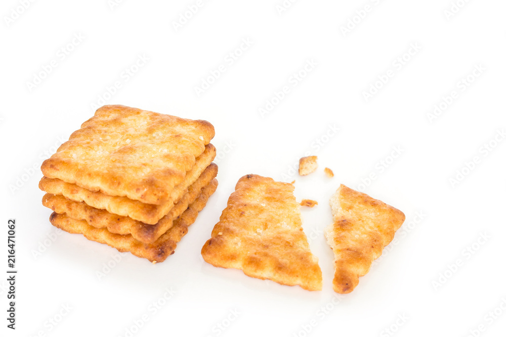 Heap Cracker square broken on white background. Heap Cracker square broken on white background.