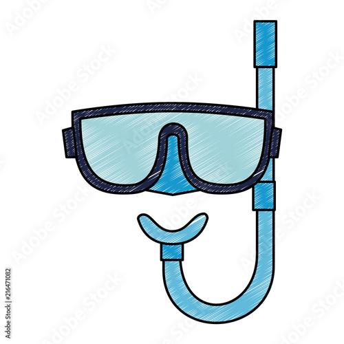 snorkel mask isolated icon