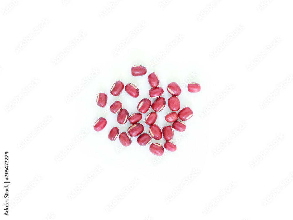 red bean seed pile vegetable nature on white background red bean seed pile vegetable nature on white background