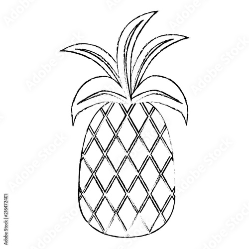 fresh pineapple fruit icon